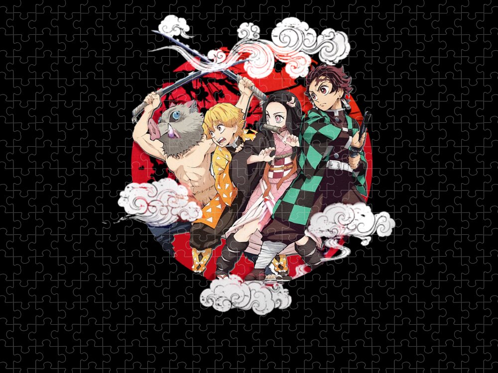 Demon Slayer Anime T Shirt Jigsaw Puzzle by Anime Art - Pixels